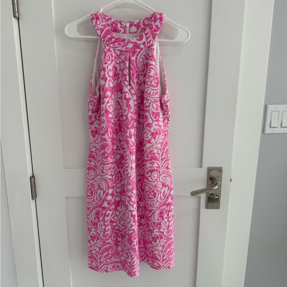 Vince Camuto Pink and White Patterned Dress